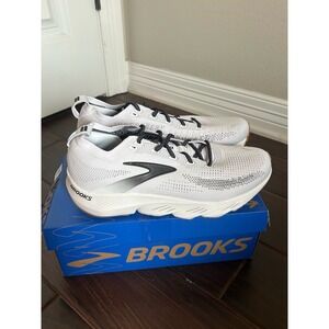 Men's Brooks Glycerin Flex Size 11.5  White/Black/Gum 110478 1D 187